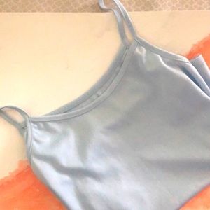 Non-brand, light blue tank top, XL kids
